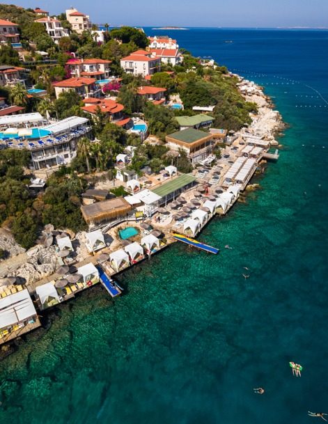 The campus cove and sea decks from above
